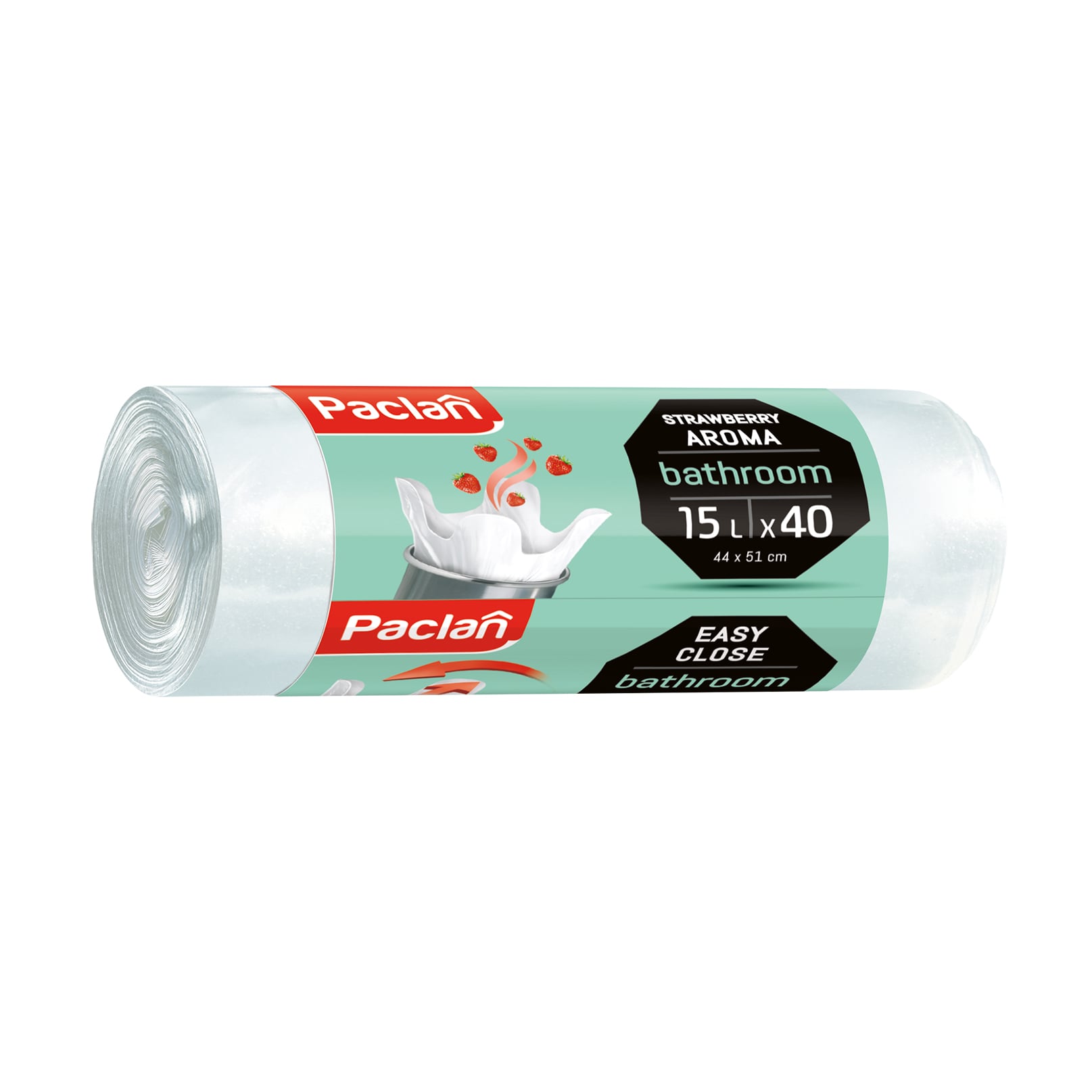 Мішки для сміття ванної кімнати Paclan, 44*51 см, 15 л, 40 шт